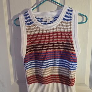 LOFT Multicolor Sleeveless Knit Top